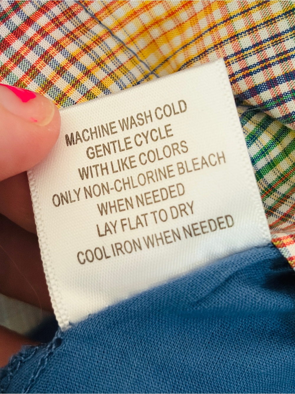 Adorable Modcloth Multicolor Rainbow Checkered Plaid Cotton Dress! Like New! - Picture 9 of 14